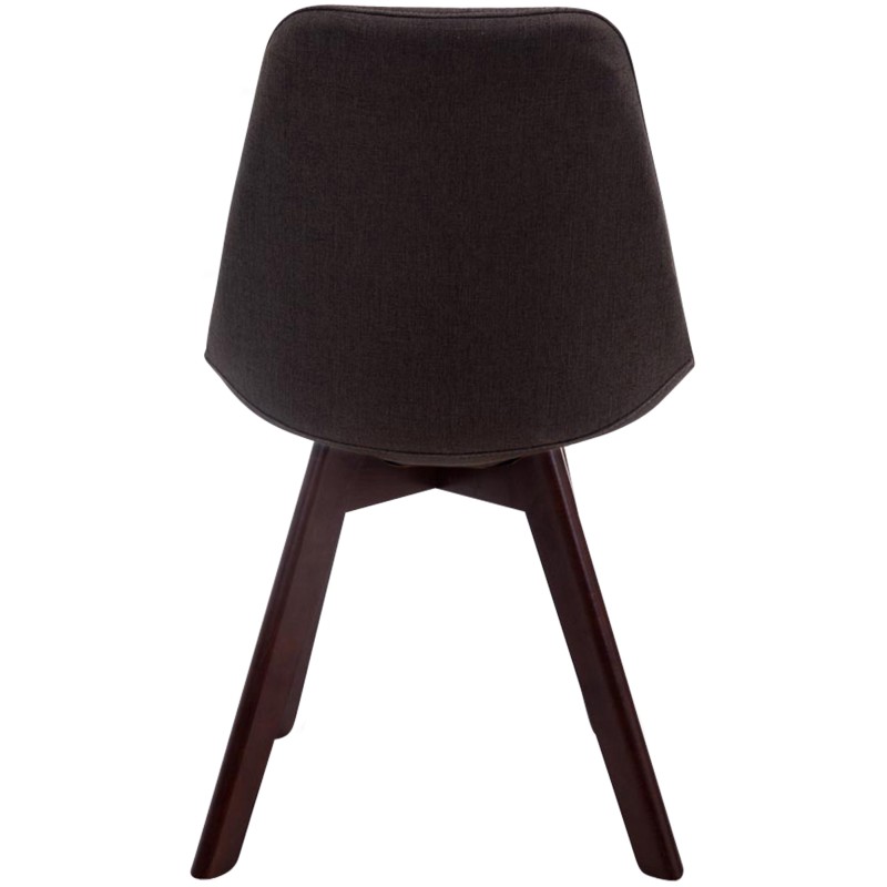 Silla de visita Borneo V2 en tela de nogal gris oscuro