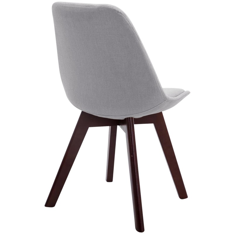 Silla de visita Borneo V2 en tela de nogal gris