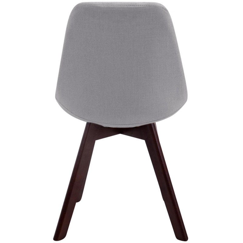 Silla de visita Borneo V2 en tela de nogal gris