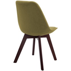 Silla de visita Borneo V2 en tela de nogal verde