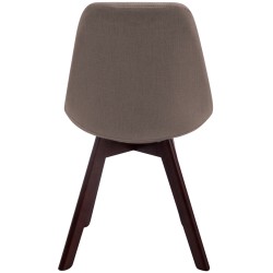 Silla de visita Borneo V2 en tela de nogal topo