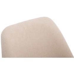 Silla de visita Borneo V2 en tela color blanco crema