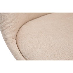 Silla de visita Borneo V2 en tela color blanco crema