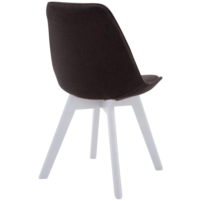 Silla de visita Borneo V2 en tejido blanco grisáceo oscuro