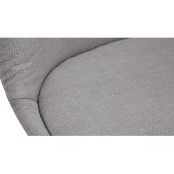 Silla de visita Borneo V2 en tela blanca y gris