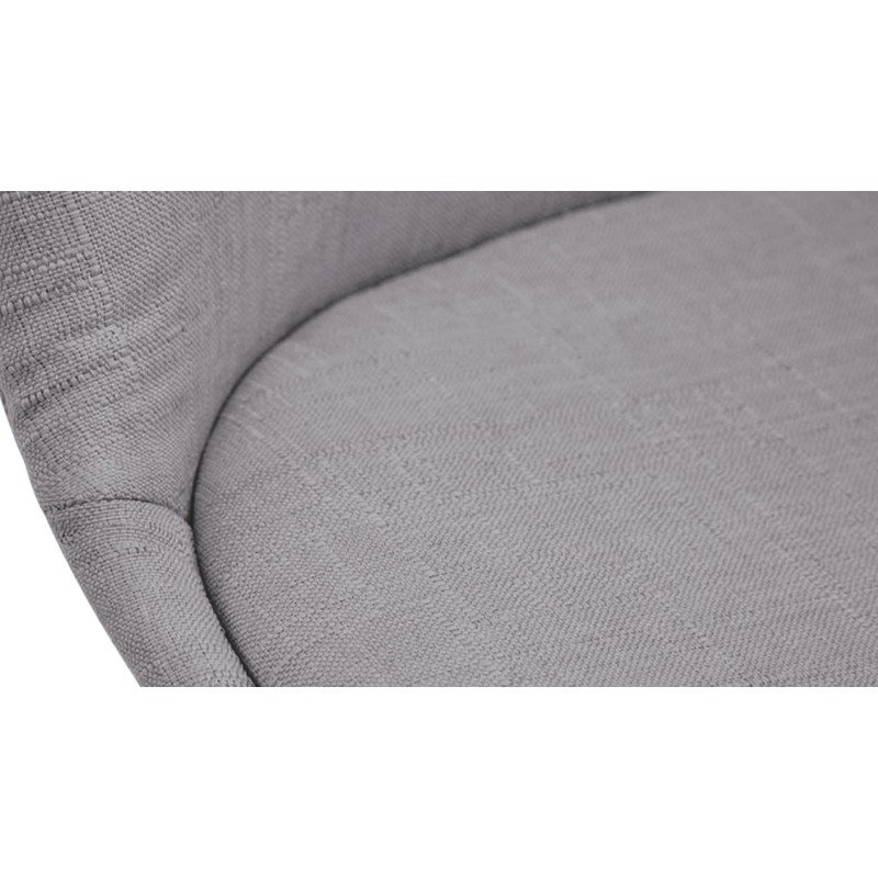 Silla de visita Borneo V2 en tela blanca y gris