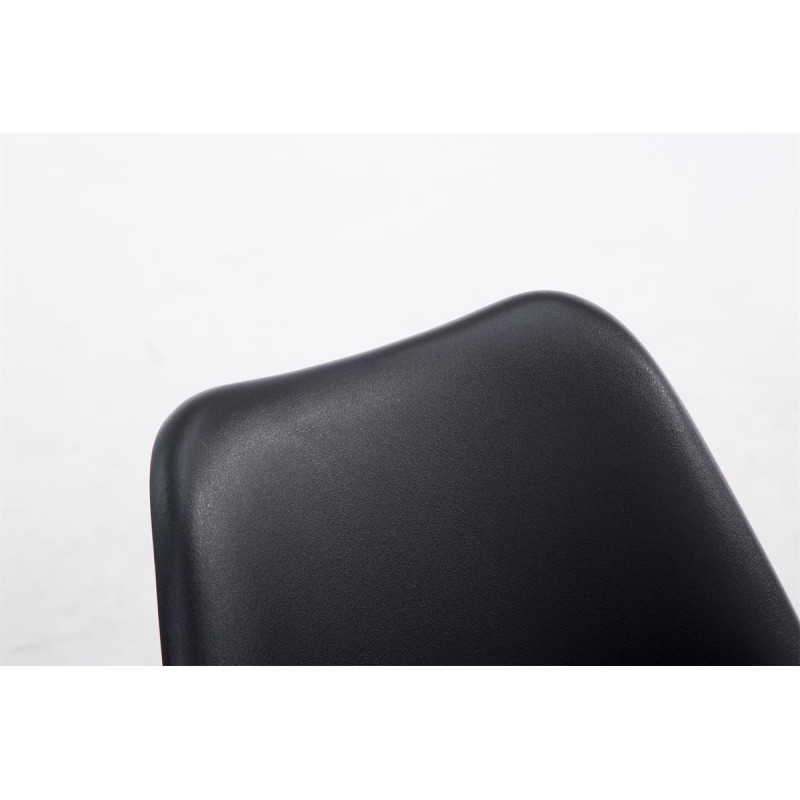 Silla de visita Borneo V2 en piel sintética blanca y negra