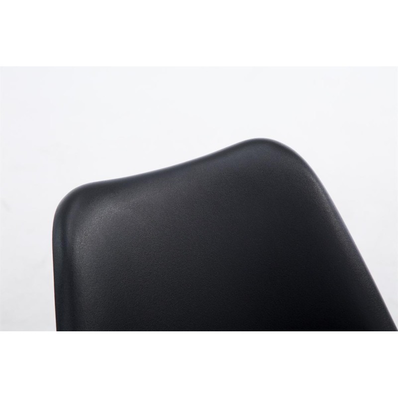 Silla de visita Borneo V2 en símil piel de nogal negro