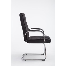 Silla de visita Attila en tela negra