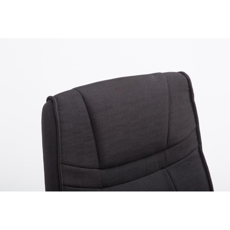 Silla de visita Attila en tela negra