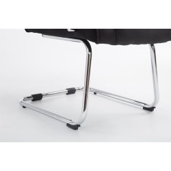 Silla de visita Attila en tela negra