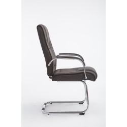 Silla de visita Attila en tela gris oscuro