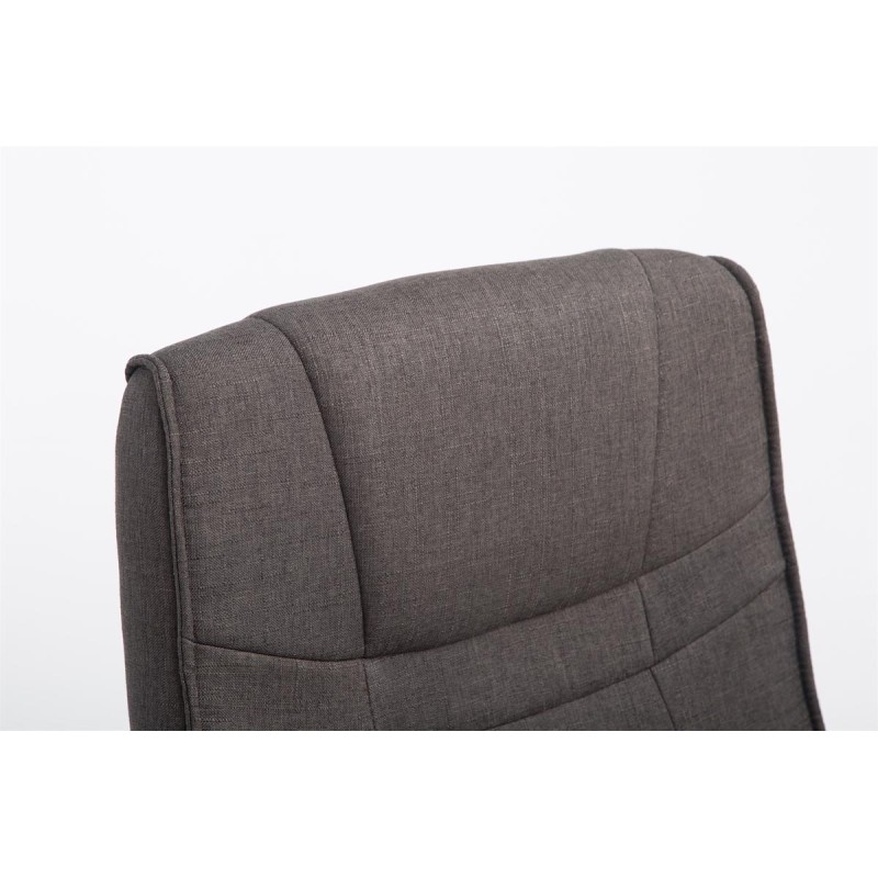 Silla de visita Attila en tela gris oscuro