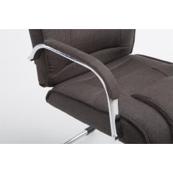 Silla de visita Attila en tela gris oscuro