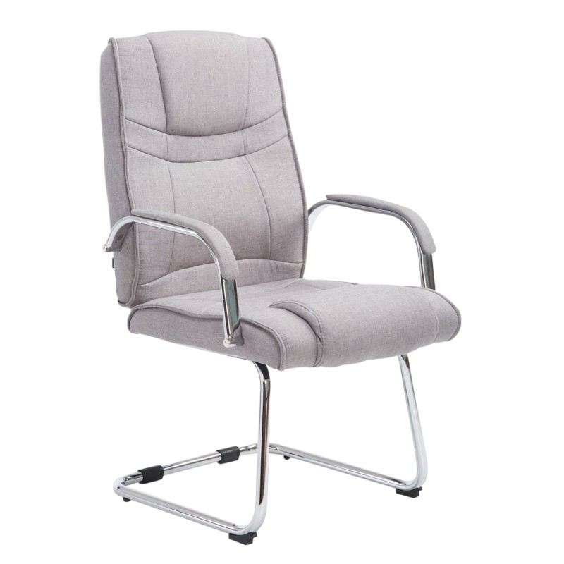 Silla de visita Attila en tela gris