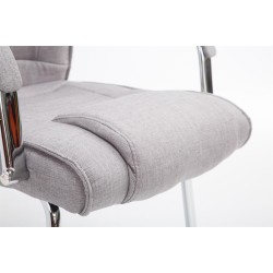 Silla de visita Attila en tela gris