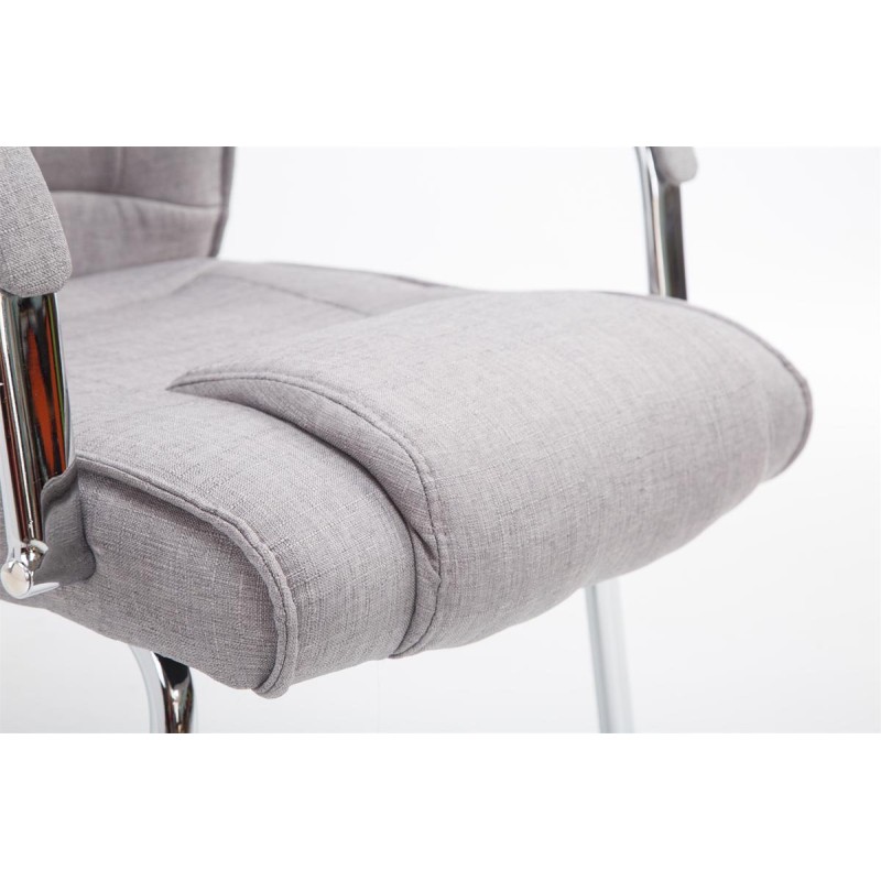 Silla de visita Attila en tela gris