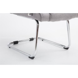 Silla de visita Attila en tela gris