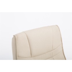 Silla de visita Attila en tela color crema