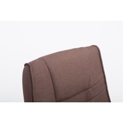 Silla de visita Attila en tela marrón