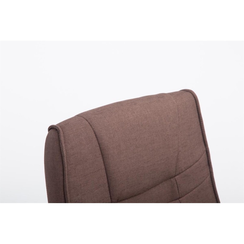Silla de visita Attila en tela marrón