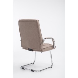 Silla de visita Attila en tela color topo