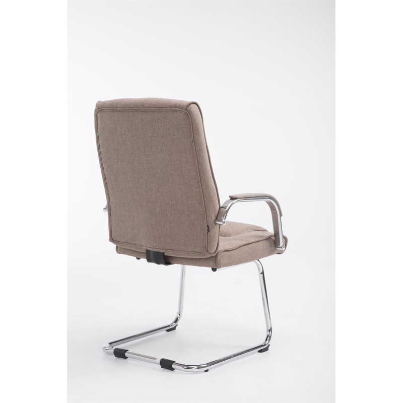 Silla de visita Attila en tela color topo