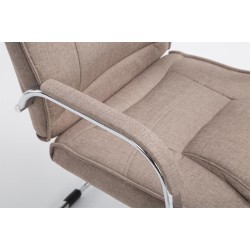 Silla de visita Attila en tela color topo