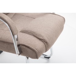 Silla de visita Attila en tela color topo