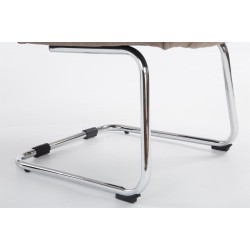 Silla de visita Attila en tela color topo