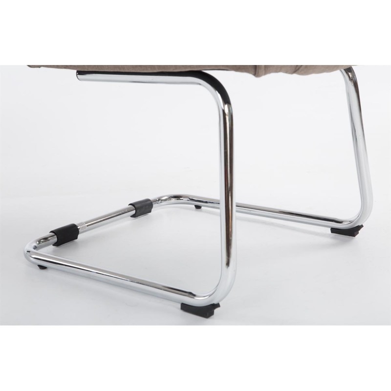 Silla de visita Attila en tela color topo