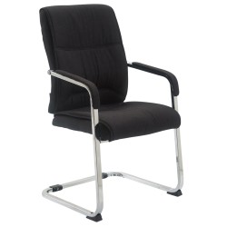 Silla de visita Anubis XL en tela negra