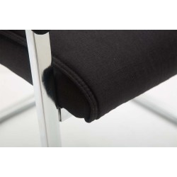 Silla de visita Anubis XL en tela negra