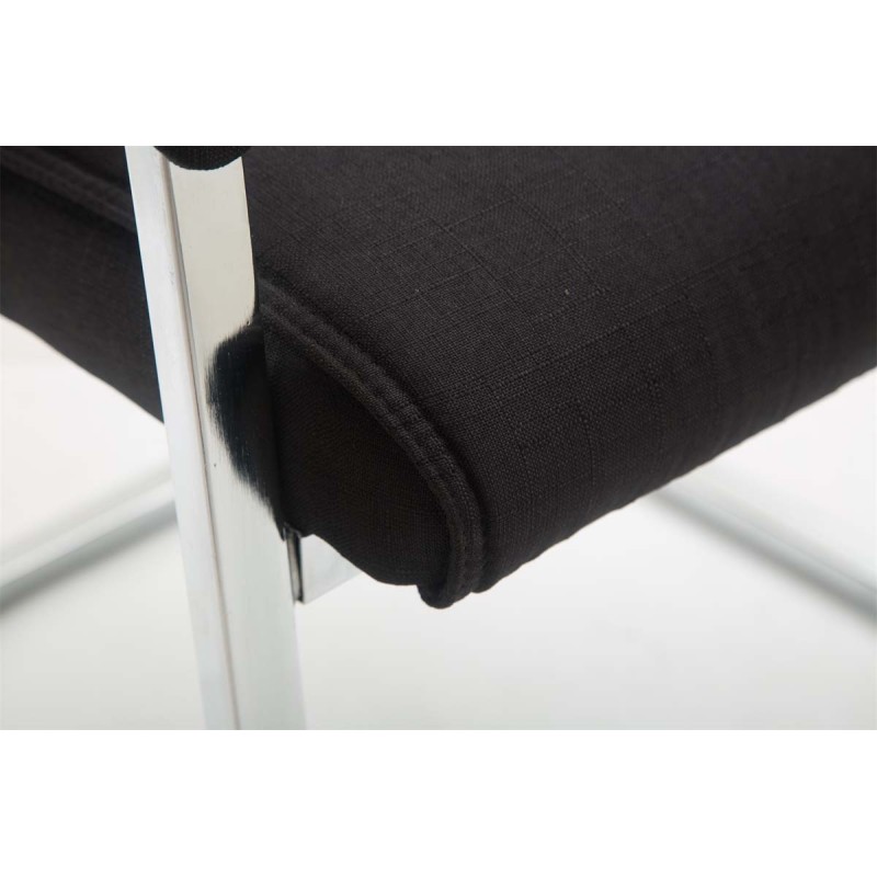 Silla de visita Anubis XL en tela negra