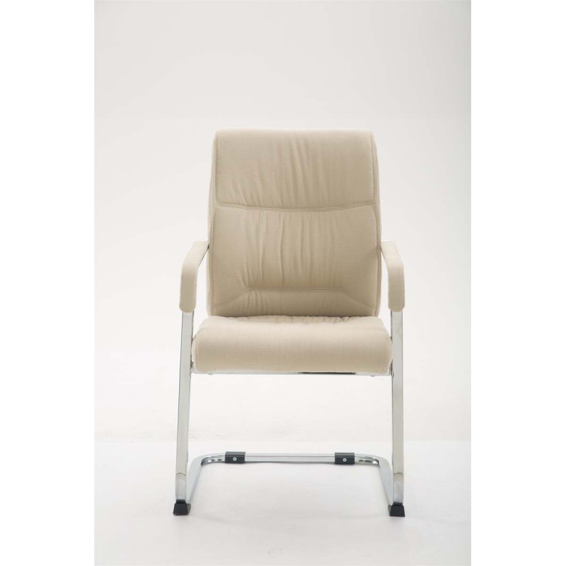 Silla de visita Anubis XL en tela color crema