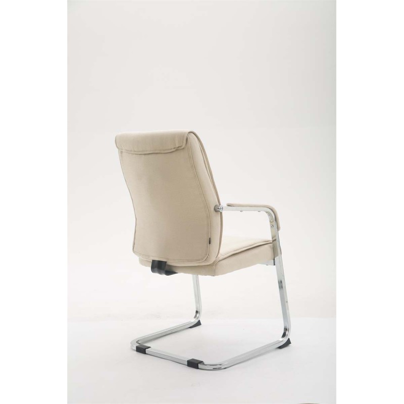 Silla de visita Anubis XL en tela color crema