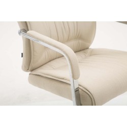 Silla de visita Anubis XL en tela color crema