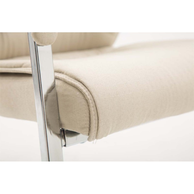 Silla de visita Anubis XL en tela color crema