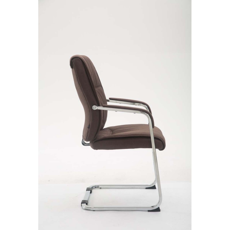 Silla de visita Anubis XL en tela marrón