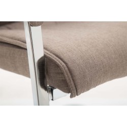 Silla de visita XL Anubis en tejido topo