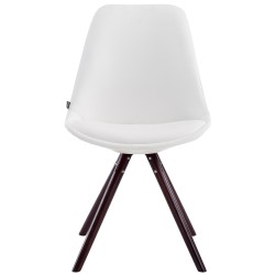 Silla de visita redonda blanca Cappuccino de Laval