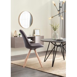 Silla de visita redonda marrón Laval Natura