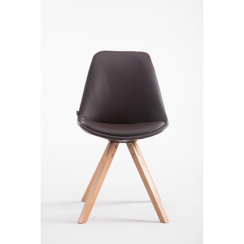 Silla de visita Laval Natura Square marrón