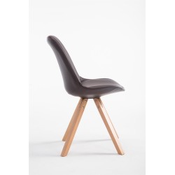 Silla de visita Laval Natura Square marrón