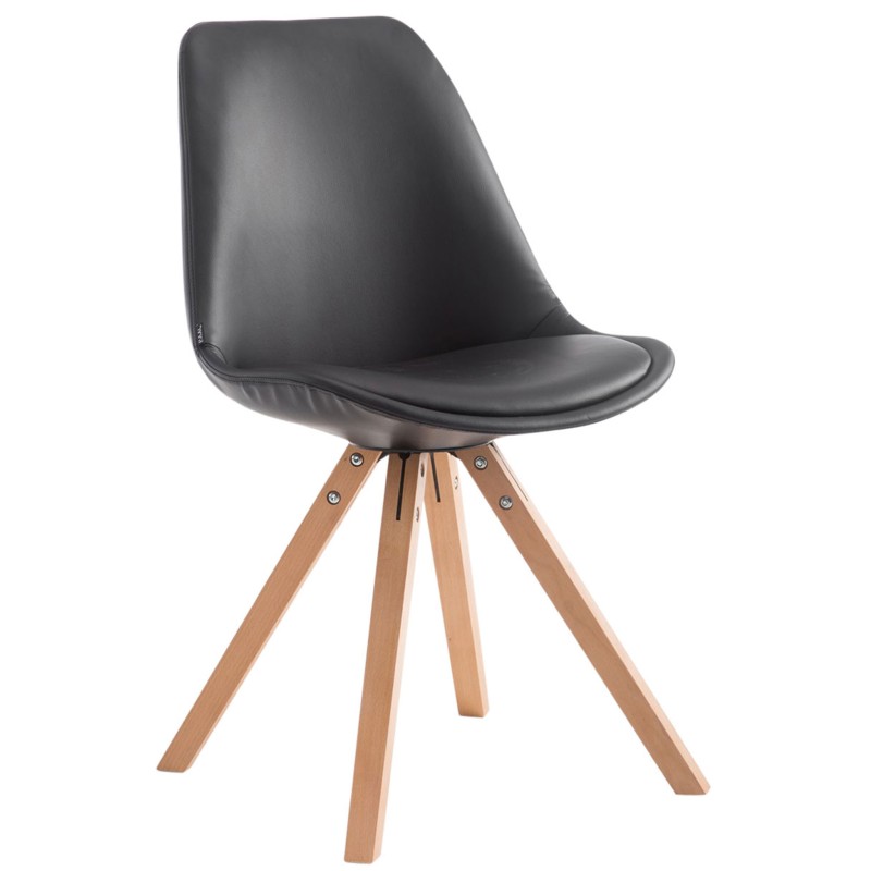 Silla de visita Laval Natura Square negra