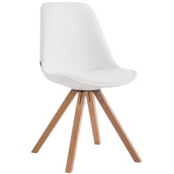 Silla de visita Laval Natura Square blanca
