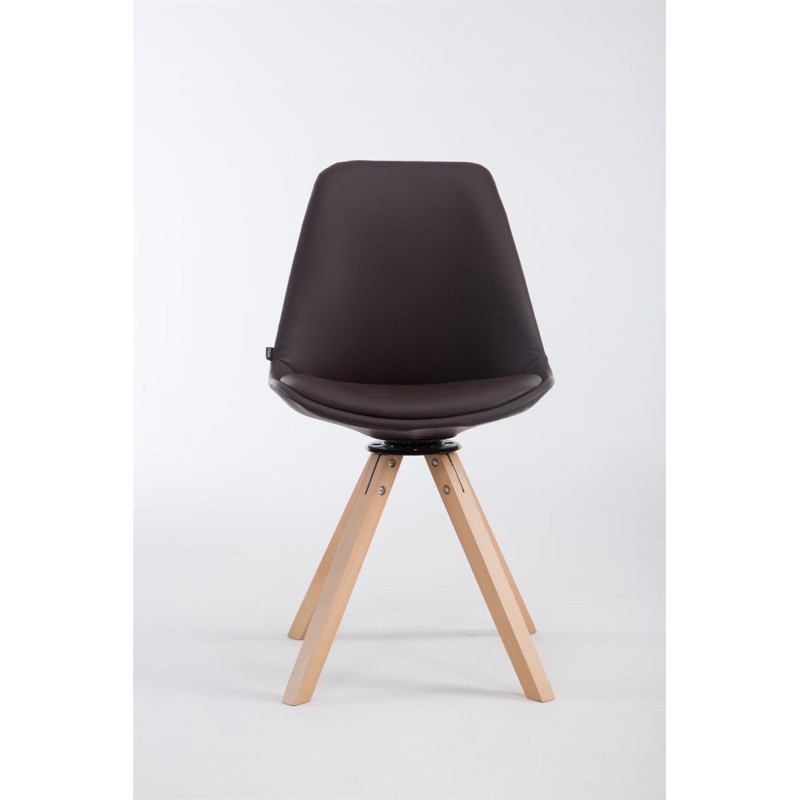 Silla de visita giratoria Calais Natura Square marrón