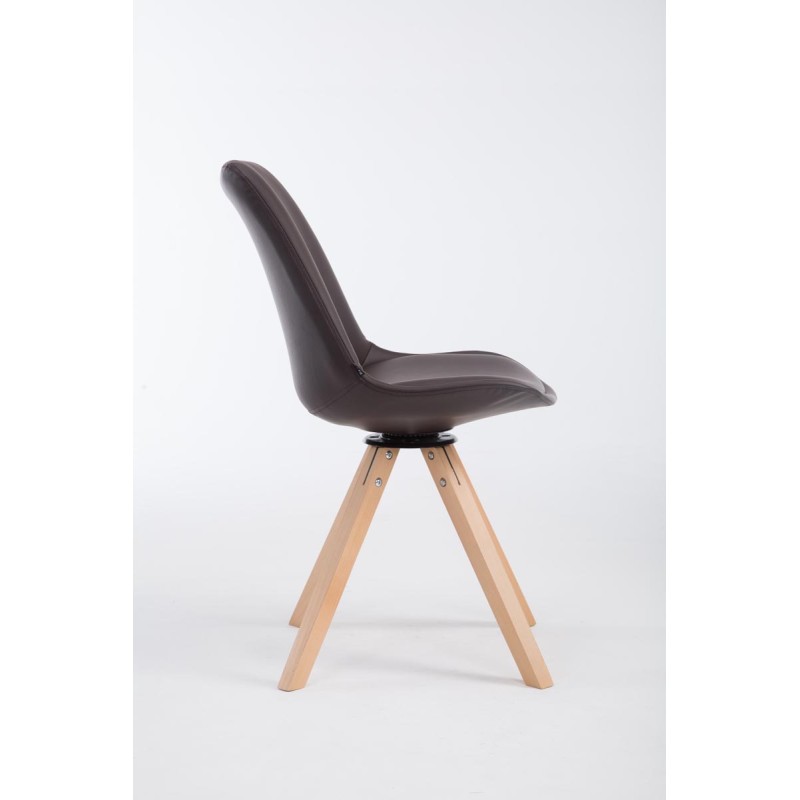 Silla de visita giratoria Calais Natura Square marrón