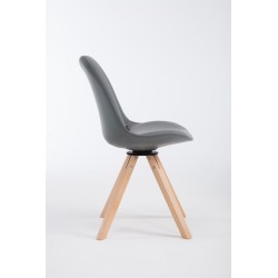 Silla de visita giratoria Natura Square gris Calais