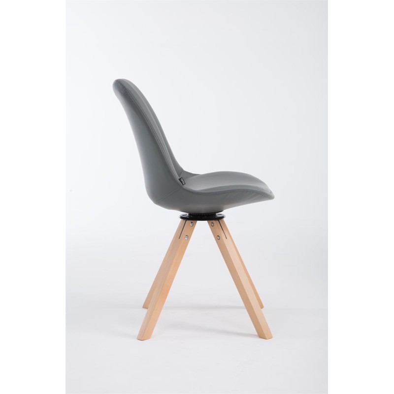 Silla de visita giratoria Natura Square gris Calais